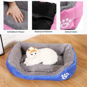 Cama grande para animais de estimação, canil de pelúcia quadrada, verão, lavável, colchão à prova d'água, almofada para animais de estimação, cães médios e grandes, suprimentos para animais de estimação