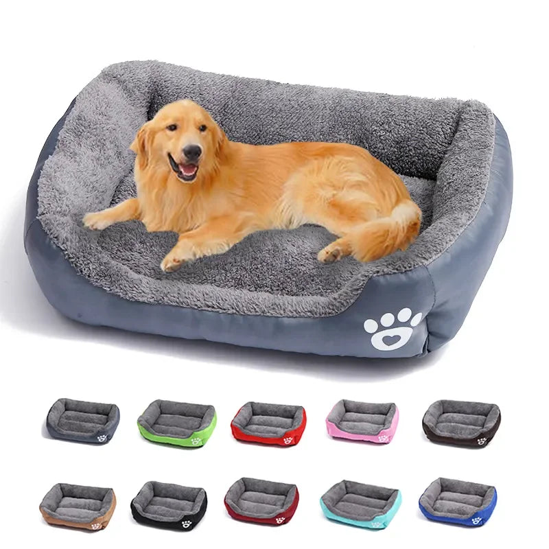 Cama grande para animais de estimação, canil de pelúcia quadrada, verão, lavável, colchão à prova d'água, almofada para animais de estimação, cães médios e grandes, suprimentos para animais de estimação