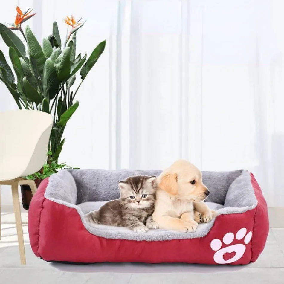 Cama grande para animais de estimação, canil de pelúcia quadrada, verão, lavável, colchão à prova d'água, almofada para animais de estimação, cães médios e grandes, suprimentos para animais de estimação